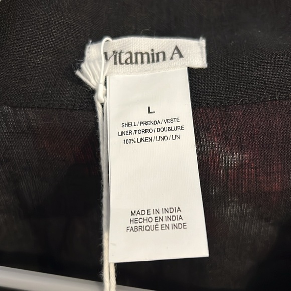 VITAMIN A PLAYA CUTOUT MIDI DRESS (linen) Large from Anthropologie - Picture 3 of 8